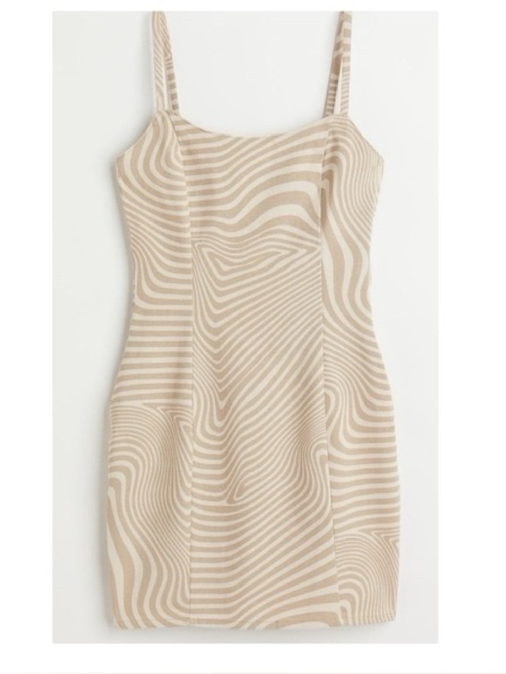 H&M retro wave fitted bodycon mini dress - XS